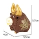 Фигурка гипсовая Netsuke Бычок Золотые рожки Золотое солнце Ручная Роспись 5,5x5,7x4 см Коричневый (25509) - изображение 13