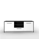 Тумба під телевізор Fenster UNTV 06B 60×155×36,5 Білий/Чорний - зображення 4