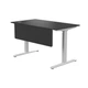 Стіл з регульованою висотою E-table UNIVERSAL 5003B - Чорний / Білі ніжки - изображение 4