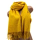 Женский кашемировый шарф LuxWear S128016 горчичный - изображение 3