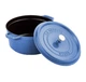Кастрюля чугунная круглая Staub 26 cм 5.25 л голубой металлик 110926140-B - изображение 2