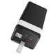 УМБ зарядний Power Bank HOCO J86 Powermaster з функцією настільної лампи 40000mAh, чорне - изображение 3