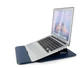 Чехол подставка для ноутбука из Эко-кожи DDC Stand Sleeve для MacBook Air / Pro 13-14 Синяя (DDC-TU03) - изображение 3