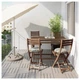 Стіл садовий ASKHOLMEN 112x62 см IKEA 103.378.17 темно-сірий/коричневий - зображення 2