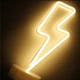 Неоновый светильник ночник Молния настольная декоративная Neon Decoration Lamp Flash желтый - изображение 2
