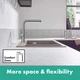 Cмеситель для кухни с выдвижной лейкой HANSGROHE Talis M54 хром латунь 72845000 - изображение 3