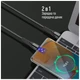 Дата кабель USB-C to USB-C 1.0m PD Fast Charging 65W 3А grey ColorWay (CW-CBPDCC040-GR) - зображення 4