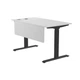 Стіл з регульованою висотою E-table UNIVERSAL 5021W - Білий / Чорні ніжки - изображение 6