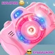 Детский фотоаппарат для мыльных пузырей Bubble cam Розовый игрушка со световыми и звуковыми эффектами - изображение 2