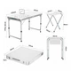 Розкладний стіл 120 х 60 см Folding Table_2 Сірий туристичний для пікніка з 4 стільцями в валізі - зображення 10