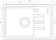 Кухонная мойка гранит GLOBUS LUX Mono 620х435 мокко - изображение 7
