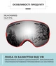 Лыжная маска VLT 17% VelaSport SnowBlade Безрамочные горнолыжные очки для сноуборда с Двумя линзами AntiFog Зеркальная Black&Red - изображение 2