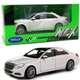 Колекційна металева машинка Мерседес-Бенц Mercedes-Benz S-класс 1:24 Біла WELLY Nex - зображення 5