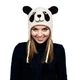 Шапка с ушками Animals Панда Panda Kathmandu Ручная работа 100% шерсть яка Оne size Белый Черный (22951) - изображение 1