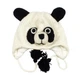Шапка с ушками Animals Панда Panda Kathmandu Ручная работа 100% шерсть яка Оne size Белый Черный (22951) - изображение 5