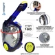 Маска для плавания Seagard Easybreath Profi L/XL панорамная с креплением для камеры Синий - изображение 2