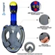 Маска для плавания Seagard Easybreath Profi L/XL панорамная с креплением для камеры Синий - изображение 3