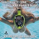 Полнолицевая панорамная S/M Снорклинг Маска для плаванья VelaSport 1.0 на все лицо для купания ныряния мономаска с трубкой и клапаном с креплением для экшн камеры детские и взрослые Green Black - изображение 6