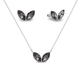 Срібний комплект Spark зі Swarovski Poli NKP422810SN - зображення 1