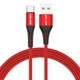 Кабель USB Type-C - USB (3m) провод быстрой зарядки для телефона USLION US0125 Red - изображение 1