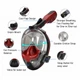 Маска для сноркелинга TheNice EasyBreath-III M2101 на все лицо для дайвинга L / XL Красно-черной (SUN2782) - изображение 3