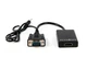 VGA на Hdmi кабель конвертер переходник преобразователь адаптер ВГА сигнала с аудио на Hdmi с внешним питанием VGA - HDMI VGA2HDMI ( VGA cable to HDMI ) - изображение 3
