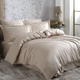 Евро комплект постільної білизни HOBBY Exclusive Sateen Diamond Cizgili бежевий 200*220 - зображення 4