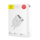 Мережевий зарядний пристрій Baseus Mirror Lake Intelligent Digital Display (3USB, 3.4 A) White - зображення 3