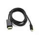 Кабель мультимедийный USB Type-C 3.1 Thunderbolt 3 (M) to DisplayPort (M) 1.8m 4K PowerPlant (CA911844) - изображение 1