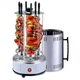 Электрошашлычница для дома вертикальная Domotec BBQ Белая 1000W на 6 шампуров 1,4 кг шашлыка питание от сети 220В - изображение 1