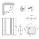 Душевая кабина Lidz Wawel SC90x90.SAT.LOW.GR, стекло тонированное 4 мм (LWASC9090SATLOWGR) - зображення 2