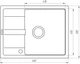 Кухонная мойка гранит GLOBUS LUX One 650х500 жемчужный - изображение 7