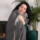 Плед кашемировый темно-серый Love You 140 x 200 см - изображение 3