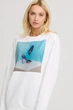 Світшот жіночий oversize /no flis/ M Білий (BSWW30014) - изображение 1