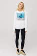 Світшот жіночий oversize /no flis/ M Білий (BSWW30014) - изображение 2