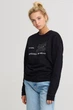 Світшот жіночий oversize /no flis/ L Чорний (BSWB30018) - изображение 1