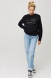 Світшот жіночий oversize /no flis/ L Чорний (BSWB30018) - изображение 2