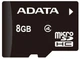 Карта пам'яті microSDHC ADATA 8GB class 4 +adapter SD (AUSDH8GCL4-RA1) - изображение 1