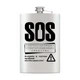 Фляга с гравировкой Hip Flask SOS, 10 унц HF003 - изображение 1