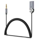 Аудио адаптер Bluetooth AUX гарнитура в машину HOCO In-car BT audio receiver spring cable (BT5.0). Black - изображение 2