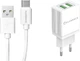 Мережевий зарядний пристрій Florence 2USB 2A + Type-C Cable White (FL-1021-WT) - зображення 1