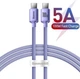 Кабель Baseus 100W USB-C Crystal Shine Series для iPad/Android/ПК/MacBook 1.2m purple - изображение 1