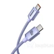 Кабель Baseus 100W USB-C Crystal Shine Series для iPad/Android/ПК/MacBook 1.2m purple - изображение 2