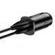 Автомобільний зарядний пристрій Baseus Circular Plastic A+C 30W Black - зображення 2