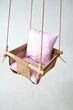 Детская качеля тканевая Infancy Горох на розовом какрамельная основа - изображение 2