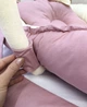 Кокон гнездышко для новорожденных Carus Textile однотон 70*35 пыльная роза-кремовый - изображение 3