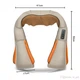 Массажёр роликовый Shiatsu Massager of Neck Kneading для всего тела с подогревом 4 кнопки Бежевый - изображение 3