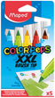 Фломастеры брашевые с супер-толстым корпусом Maped Color Peps XXL 5 цветов (MP.844705) - изображение 1