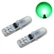 Светодиодная лампа в приборную панель Т5 Т5 (W1,2W W2x2,6d) 2 SMD 3014 12V Зелёная Autoexpect (15650) - изображение 1