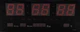 Часы настенные LED Number Clock 3615, красные - изображение 1